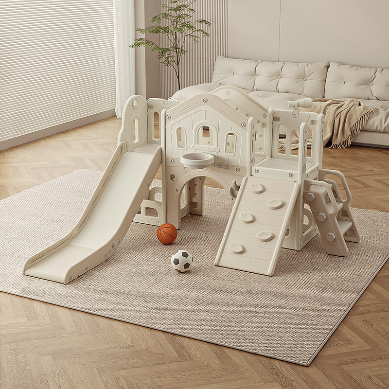 Speeltoestel Toren XL Nature met Glijbaan en Klimwand - Beige | Russle