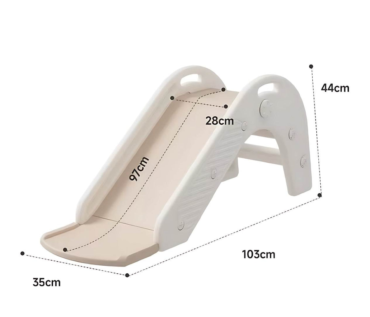 Glijbaan Peuter Basic crème/beige voor binnen en buiten speelplezier met antislip treden