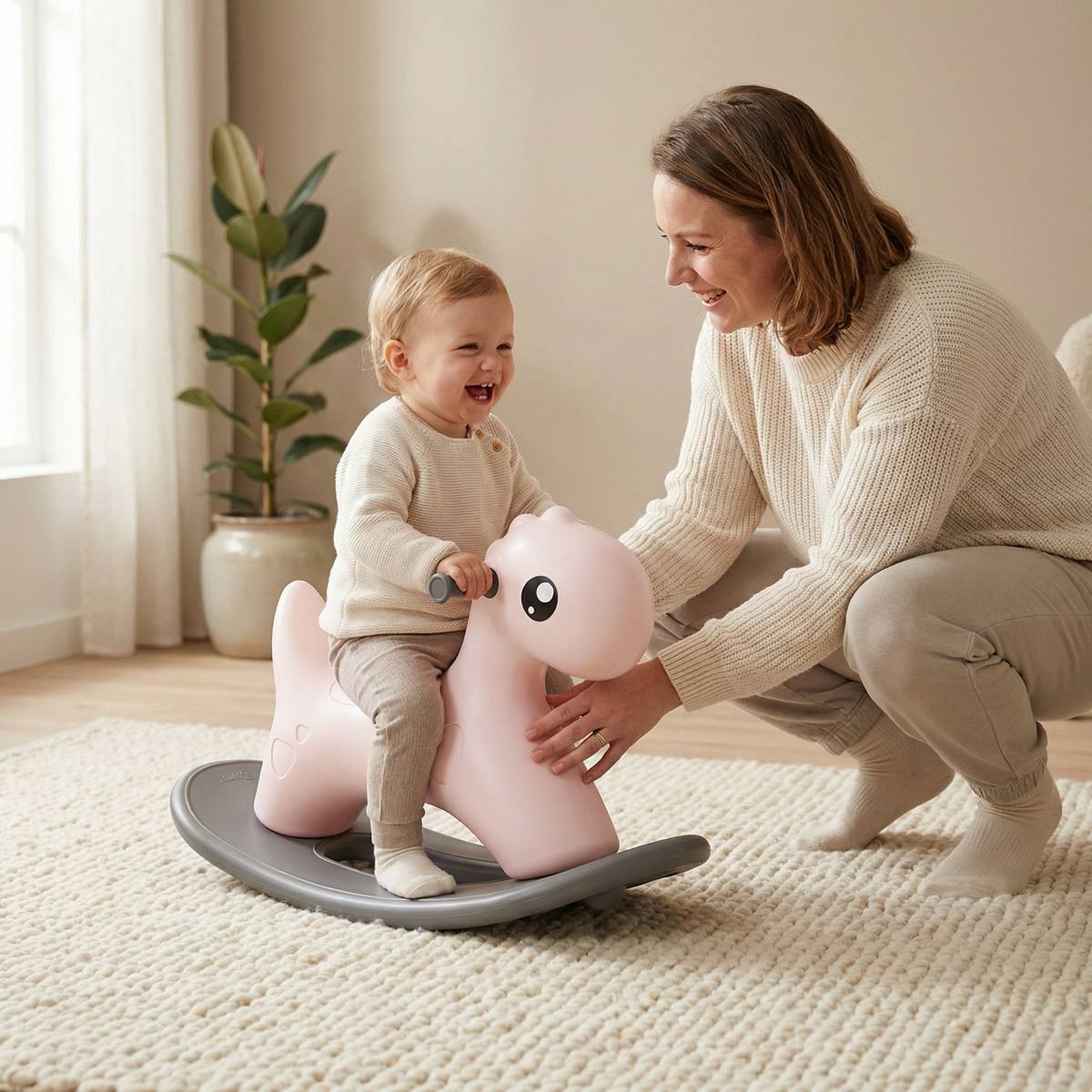 Hobbelfiguur Kunststof Cute Roze | Russle