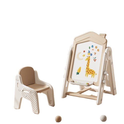 Tekenbord Kunststof Huis met Stoel - Beige  | Russle